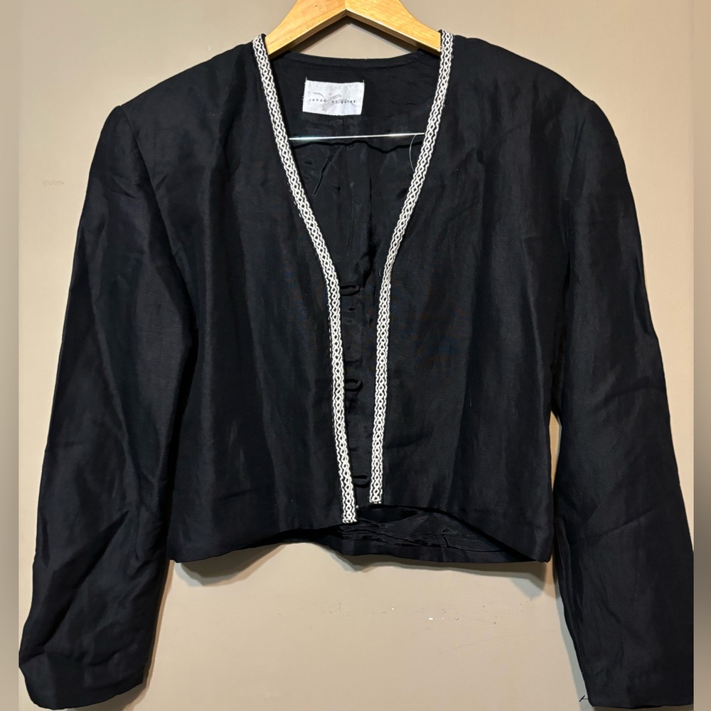 JAPON ET CHINE Vintage Linen Ramie Blazer Jacket